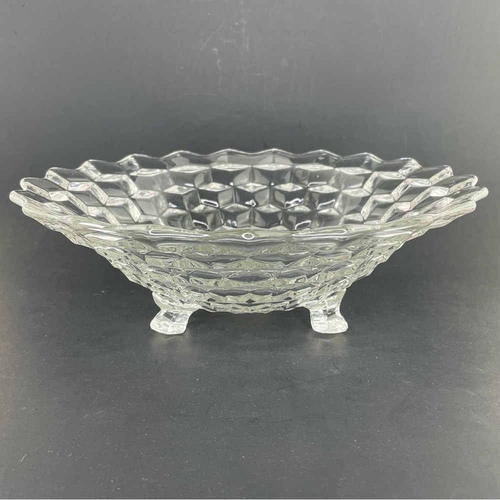 Fostoria Glassware American Pattern #2056 - Three-Footed Round Crystal Bowl